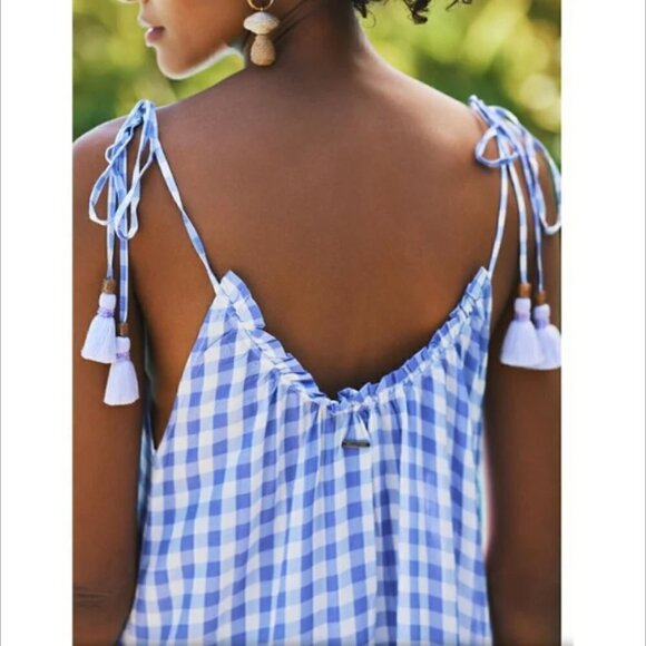 NEW Maaji Seersucker Magnolia Mini Cover Up dress Size S l Purple Gingham - Picture 3 of 9